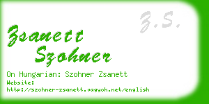 zsanett szohner business card